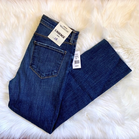 L’AGENCE Jordan Ripped Crop Bootcut Jeans - Picture 6 of 8